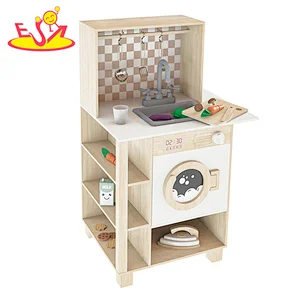تصميم جديد معكرون لعبة مطبخ خشبية لطيفة للأطفال W10C582