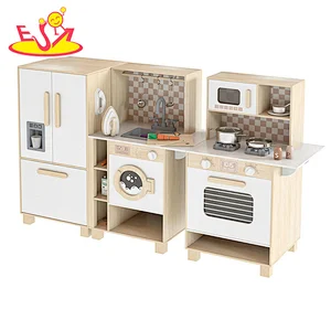 تصميم جديد معكرون لعبة مطبخ خشبية لطيفة للأطفال W10C582